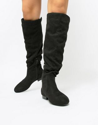 DESIGN Connie faux shearling knee boots