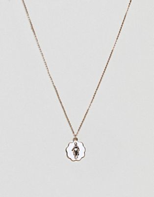 DESIGN necklace with vintage style icon pendant in gold