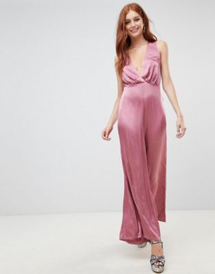 New Look Wide Leg Low Cut Jumpsuit