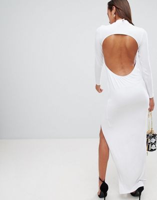DESIGN open back maxi dress