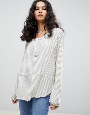 Free People Oversized henley top