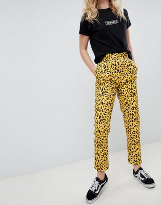 Daisy Street straight leg pants in animal print