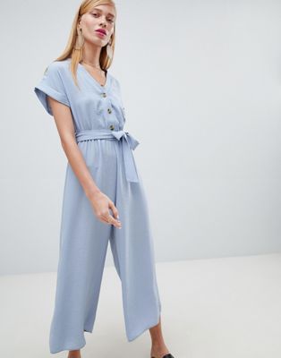 New Look Button Through Culotte Jumpsuit