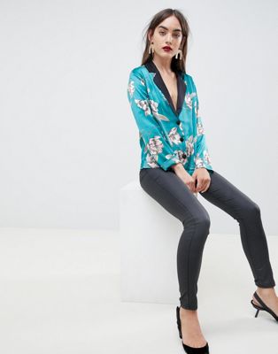DESIGN floral print pyjama shirt