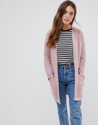 JDY Amara ribbed open cardigan