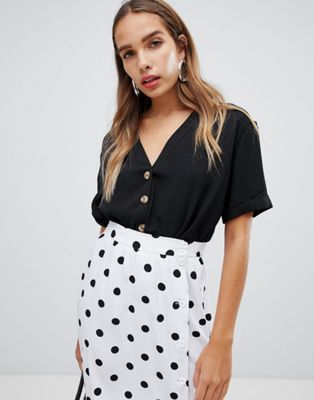 New Look Button Through Boxy Shirt