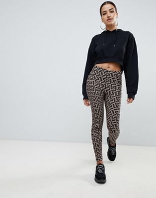 DESIGN leggings in geo print