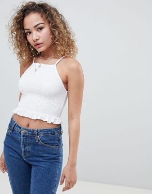 Miss Selfridge 90's shirred strappy top
