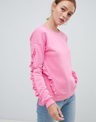 Ichi ruffle sleeve sweater