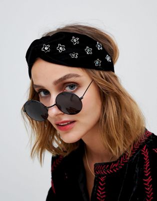 Orelia velvet star embellished headband