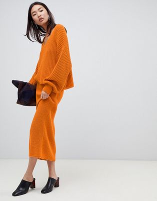 DESIGN skirt in ribbed knit