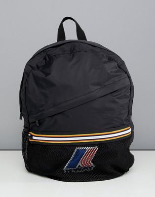 K-Way Le Vrai 3.0 Francois packaway backpack in black