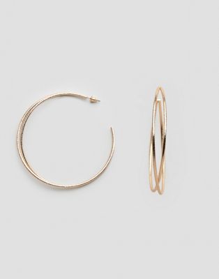 Ashiana cross over hoop earrings