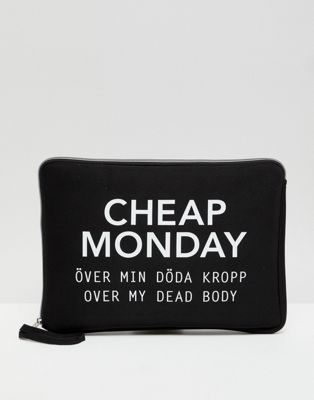 Cheap Monday slogan laptop case