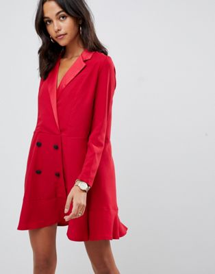 DESIGN mini tux dress with pephem