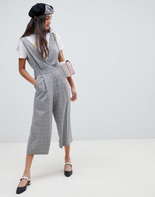 Miss Selfridge jumpsuit in grey check