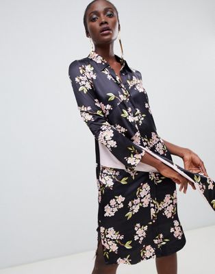 Finery George floral printed shirt dress