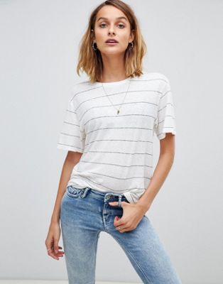 AllSaints iris stripe t-shirt