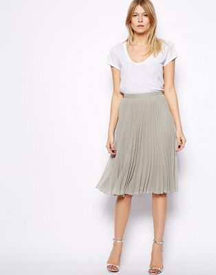 Mango Metallic Midi Skirt