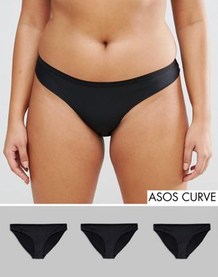 DESIGN Curve 3 pack seam free brazilian pants