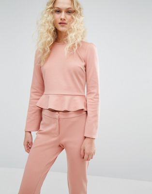 I Love Friday Frill Hem Long Sleeve Top Co-Ord
