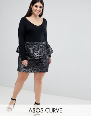 CURVE Mini Pelmet Skirt in Animal Jacquard