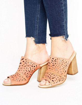 Carvela Kayla Suede Cut Out Heeled Mules