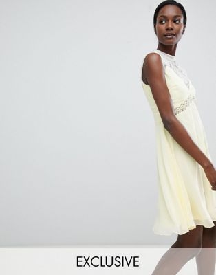 Elise Ryan Sweetheart Skater Dress With Embellished Waist