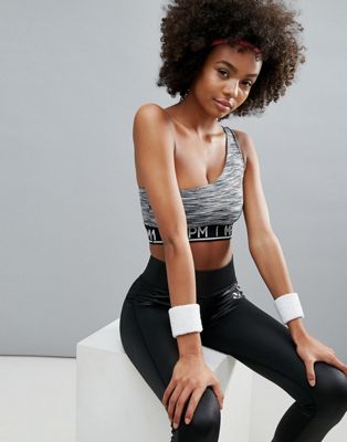 Minkpink Active Hunter One Shoulder Active Crop Top