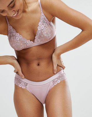 Peony Applique Lace Hipster Bikini Bottom