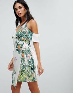 Adelyn Rae Prescilla Print Wrap Dress