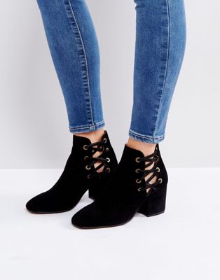 Hudson Kris Suede Cut Out Ankle Boots