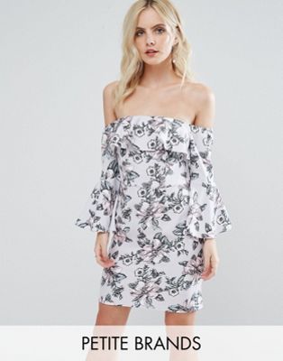 Miss Selfridge Petite Floral Bardot Dress