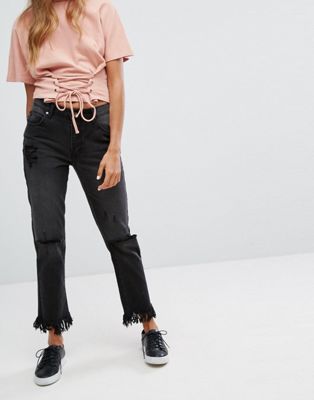 Minkpink Rough Night Cut Off Jean