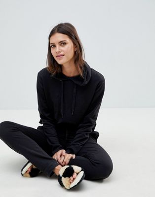 DESIGN lounge raw edge hoodie