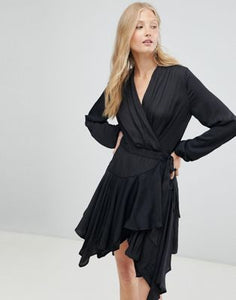 d.Ra Parker Wrap Waterfall Hem Dress