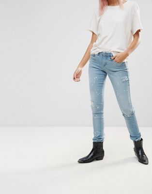 Blank NYC Silent Shout Paint Splash Skinny Jeans