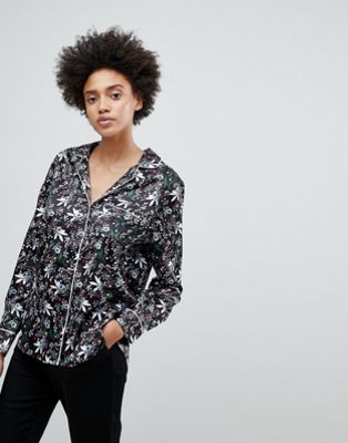 N12H Staying In My Pajama Floral Print Shirt
