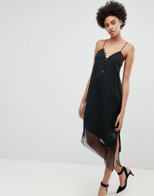 N12H After Hours Lace Trim Slip Dress