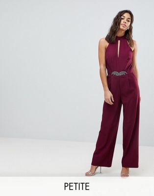 Little Mistress Petite Embellished Jumpsuit