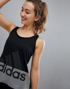 adidas logo tank in black