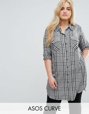 DESIGN CURVE Shirt in Check Print