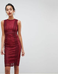 Ax Paris Premium Lace Midi Dress