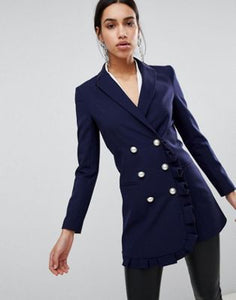 Blazer with Frill Detail