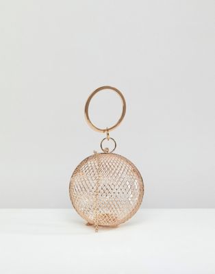 DESIGN cage sphere clutch bag