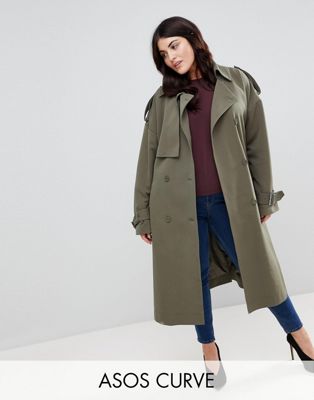 CURVE Statement Trench with Buckle Detail