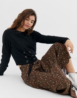 New Look Black Corset Sweater