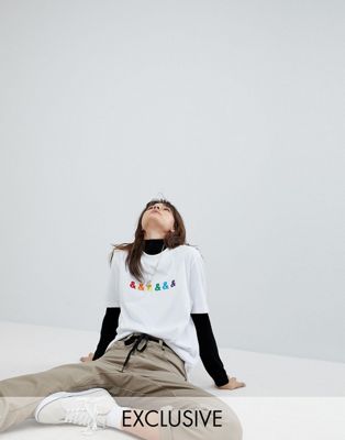 DESIGN x glaad& relaxed t-shirt with embroidery