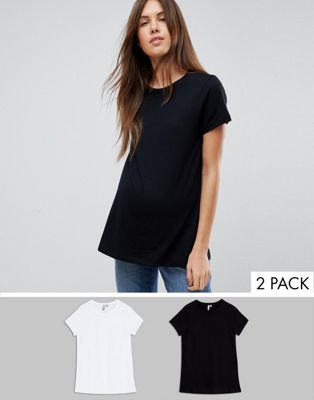 DESIGN Maternity ultimate crew neck t-shirt 2 pack save 15%