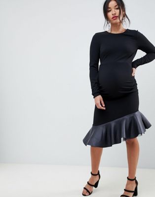 MATERNITY PU Pephem Mini Dress